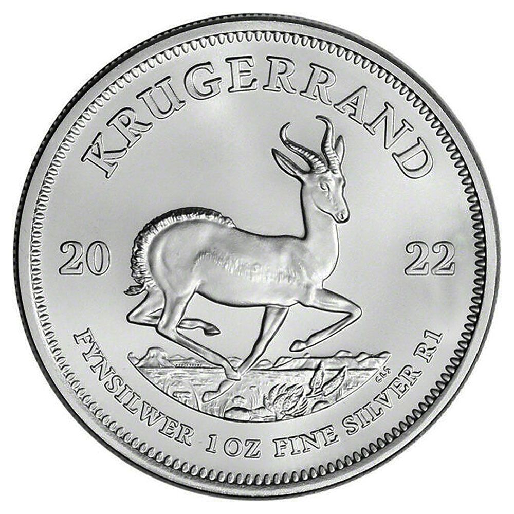 Moneda 1 onza Troy Krugerrand Plata Sudafrica 2022